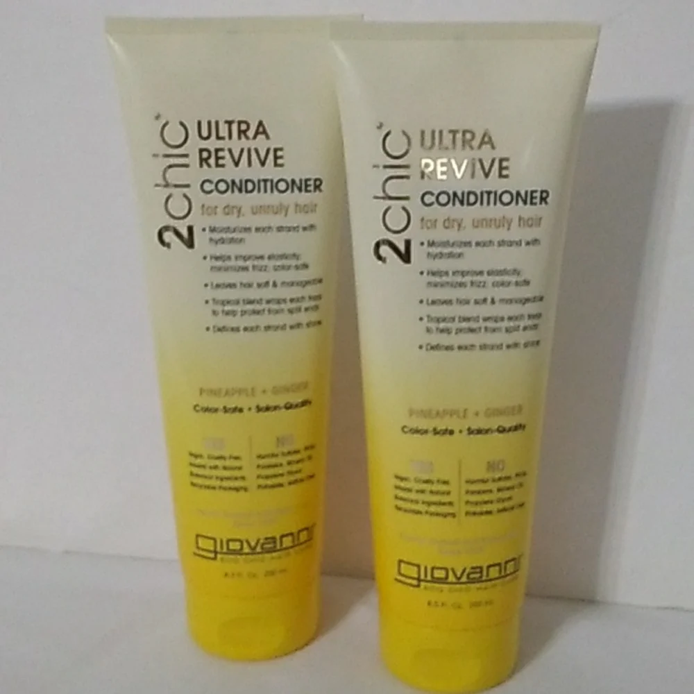 Giovanni 2Chic Ultra Revive 2 Hair Conditioners Pineapple And Ginger Bundle Of 2